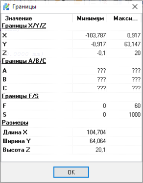Поиск диапазонов XYZ