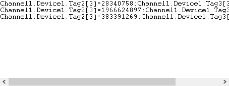 Пример данных opc logger