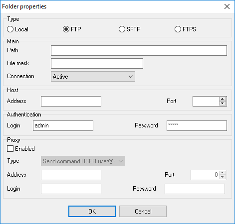 Configuring FTP connection to Alcatel 4400 P