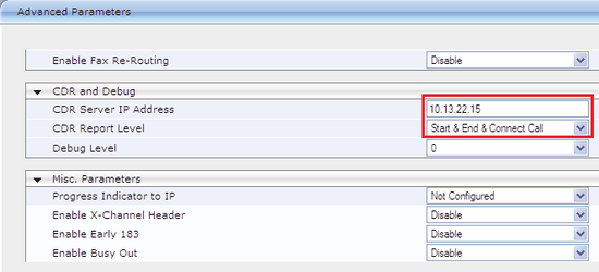 Advanced SMDR Parameters