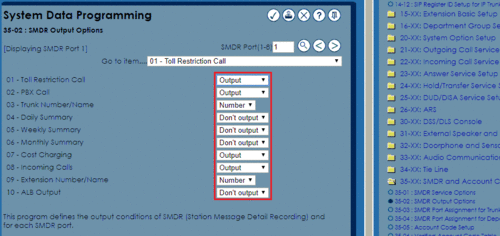 SMDR options. Page 2