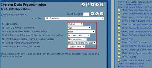 SMDR options. Page 3