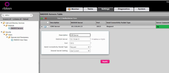 Ribbon SBC CDR accounting