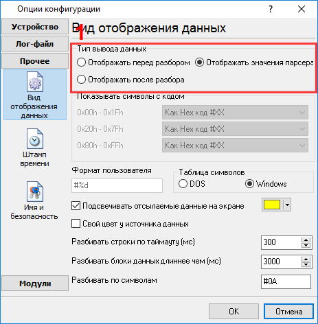 Вид данных