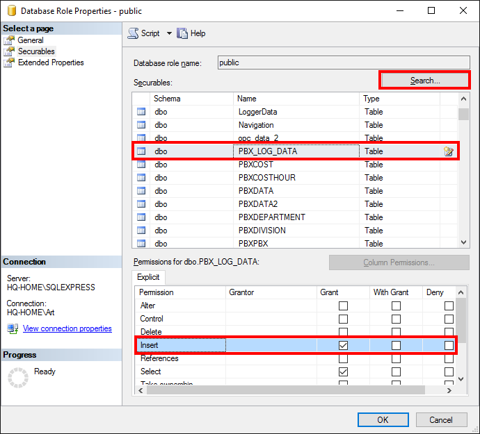    MS SQL.   Public