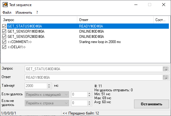 Статистика запросов/ответов