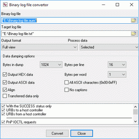 Binary Log File Converter